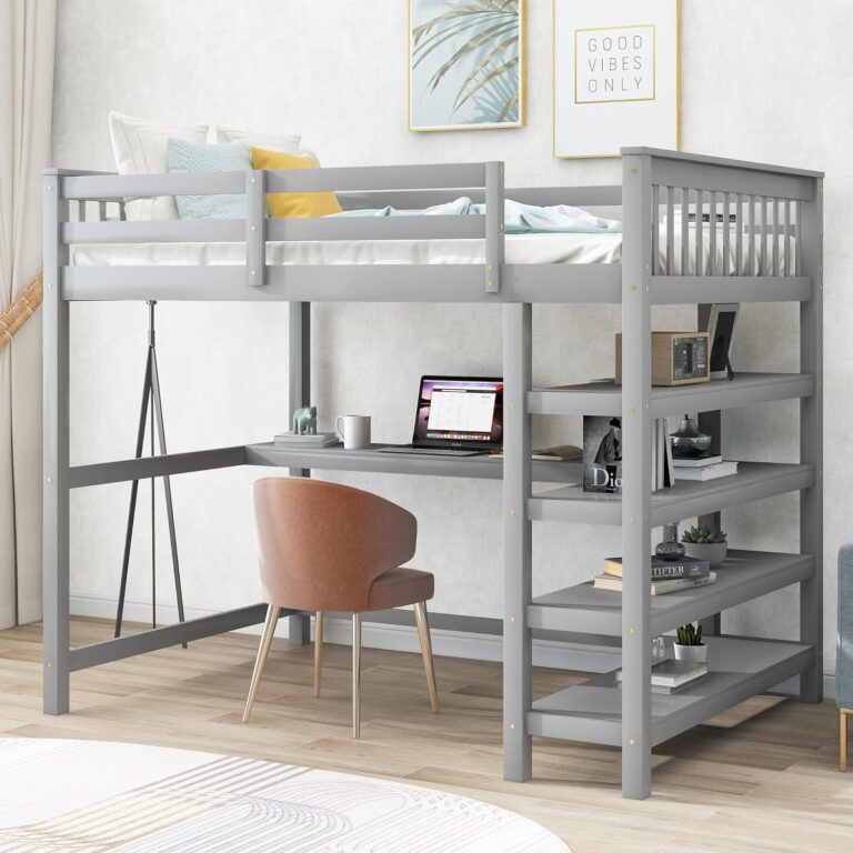 Full Size Bed Bunk with Desk: Space-Saving Solution for Small Bedrooms